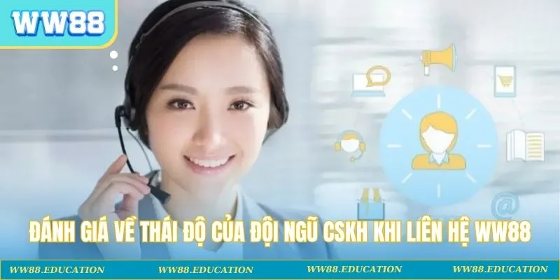 Đánh giá về thái độ của đội ngũ CSKH khi liên hệ WW88