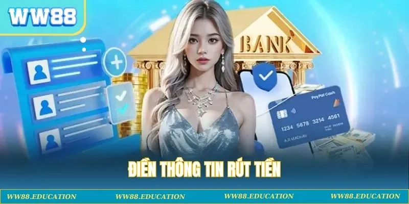 Điền thông tin rút tiền