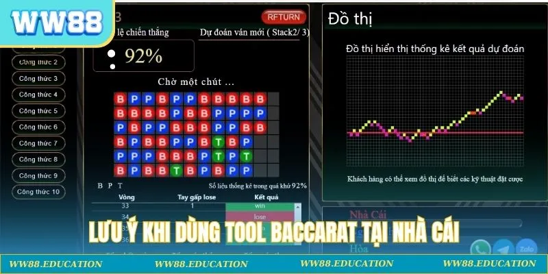 Lưu ý khi dùng tool baccarat tại nhà cái